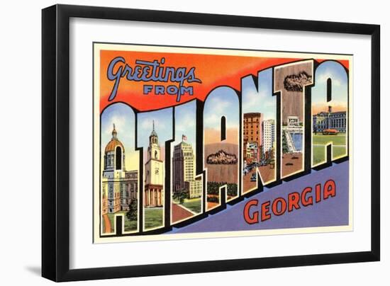 Greetings from Atlanta, Georgia-null-Framed Art Print