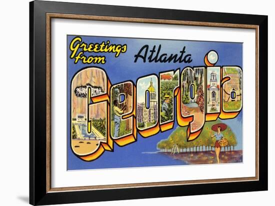 Greetings from Atlanta, Georgia-null-Framed Art Print