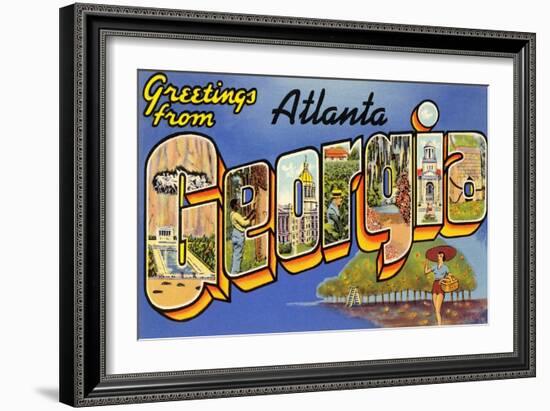 Greetings from Atlanta, Georgia-null-Framed Art Print