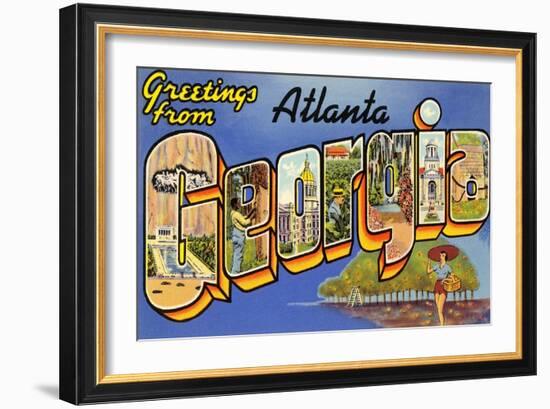 Greetings from Atlanta, Georgia-null-Framed Art Print