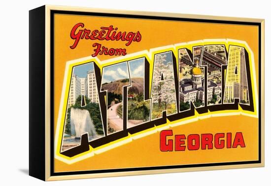 Greetings from Atlanta, Georgia-null-Framed Stretched Canvas