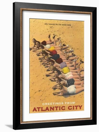 Greetings from Atlantic City, New Jersey, Bathing Beauties-null-Framed Art Print