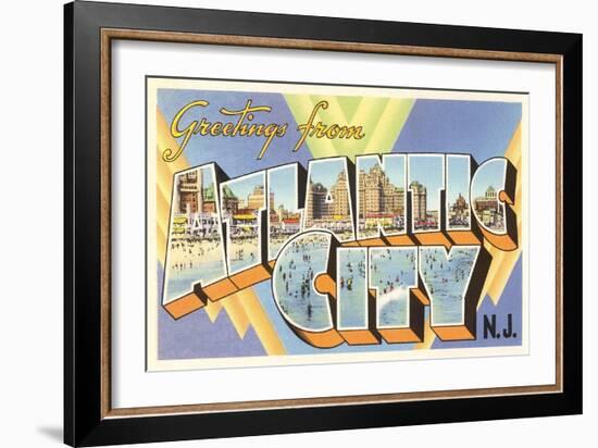 Greetings from Atlantic City, New Jersey-null-Framed Art Print