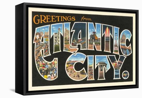 Greetings from Atlantic City, New Jersey-null-Framed Stretched Canvas
