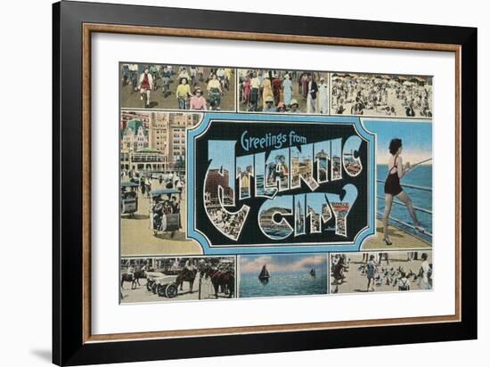 Greetings from Atlantic City, New Jersey-null-Framed Art Print