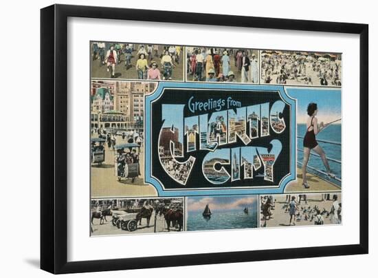 Greetings from Atlantic City, New Jersey-null-Framed Art Print