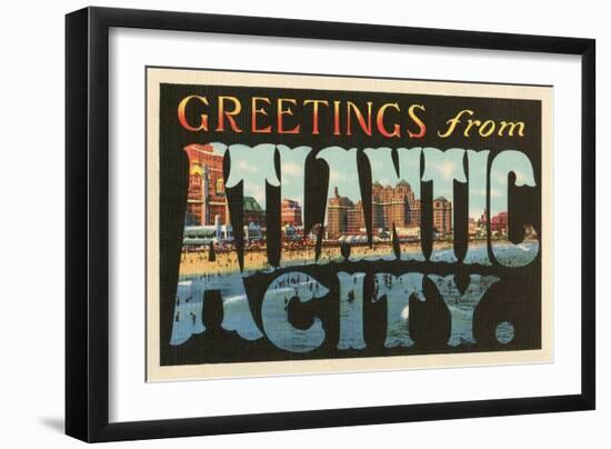 Greetings from Atlantic City, New Jersey-null-Framed Art Print