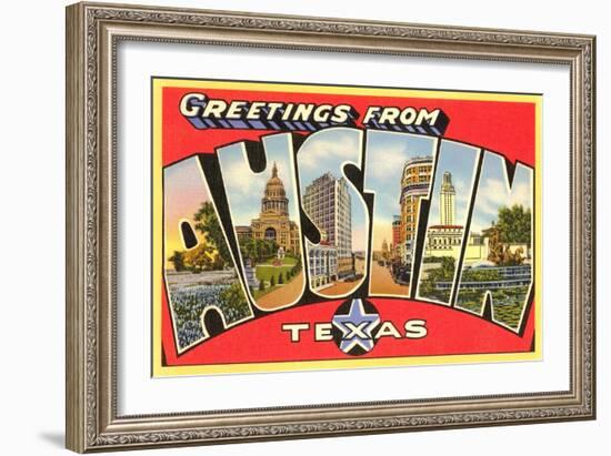Greetings from Austin, Texas--Framed Art Print