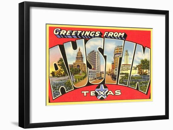 Greetings from Austin, Texas-null-Framed Art Print