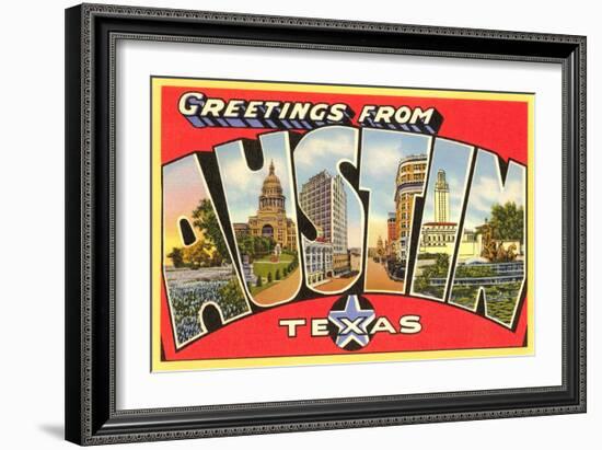 Greetings from Austin, Texas-null-Framed Art Print