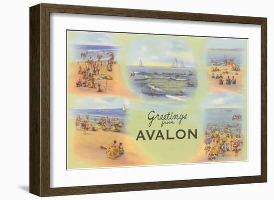 Greetings from Avalon, New Jersey-null-Framed Art Print