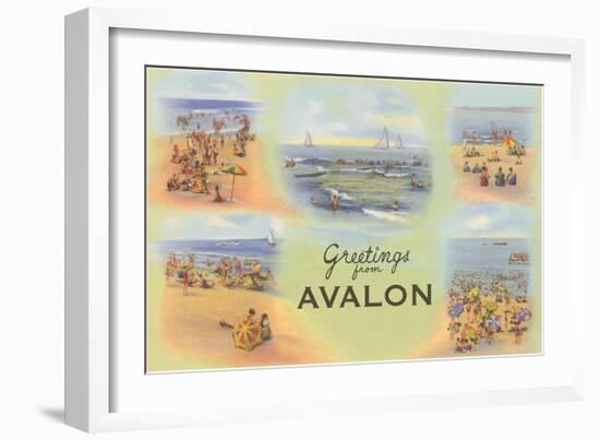 Greetings from Avalon, New Jersey-null-Framed Art Print