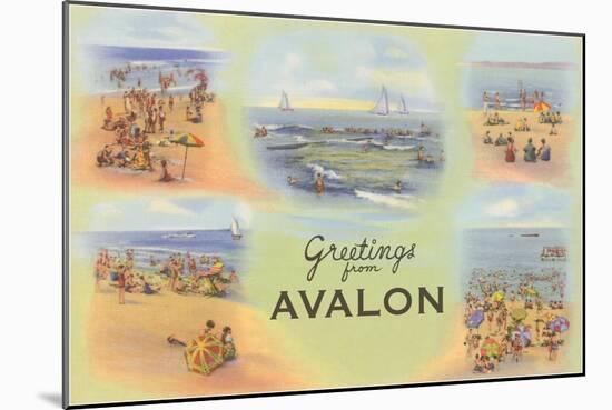 Greetings from Avalon, New Jersey-null-Mounted Art Print