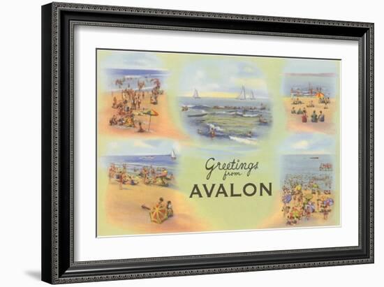 Greetings from Avalon, New Jersey-null-Framed Art Print