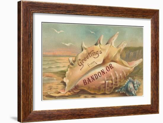 Greetings from Bandon, Oregon-null-Framed Art Print