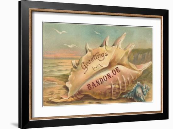 Greetings from Bandon, Oregon-null-Framed Art Print