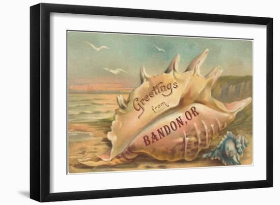 Greetings from Bandon, Oregon-null-Framed Art Print