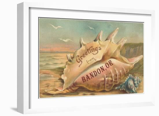 Greetings from Bandon, Oregon-null-Framed Art Print