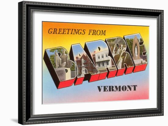 Greetings from Barre, Vermont-null-Framed Art Print