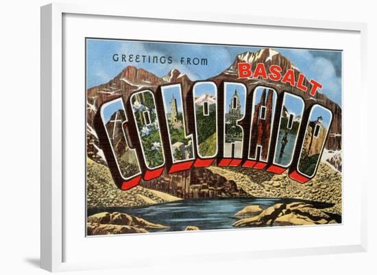 Greetings from Basalt-null-Framed Art Print