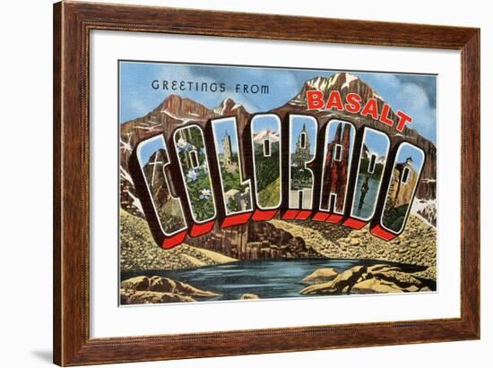 Greetings from Basalt-null-Framed Art Print