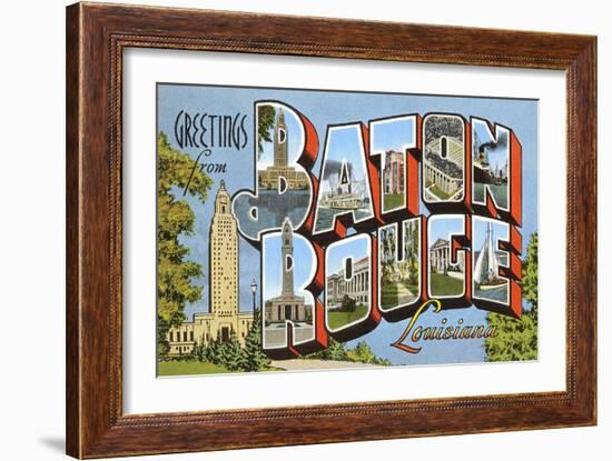 Greetings from Baton Rouge, Louisiana-null-Framed Art Print