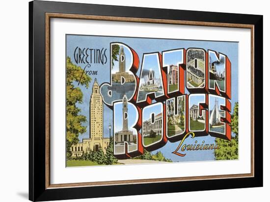 Greetings from Baton Rouge, Louisiana-null-Framed Art Print