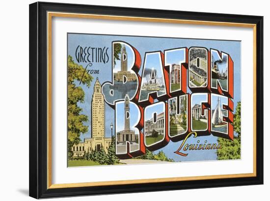 Greetings from Baton Rouge, Louisiana-null-Framed Art Print