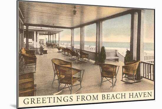 Greetings from Beach Haven, New Jersey-null-Mounted Art Print