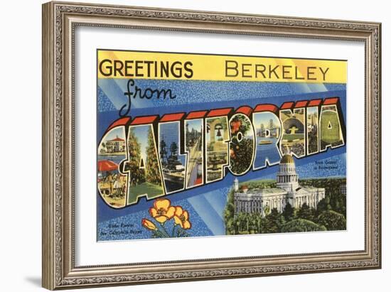 Greetings from Berkeley, California-null-Framed Art Print