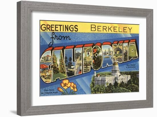 Greetings from Berkeley, California-null-Framed Art Print