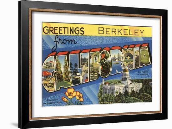 Greetings from Berkeley, California-null-Framed Art Print