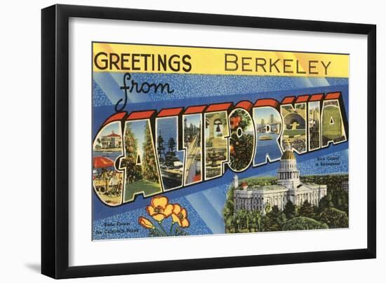 Greetings from Berkeley, California-null-Framed Art Print