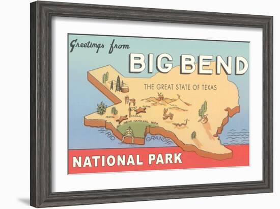 Greetings from Big Bend National Park-null-Framed Art Print