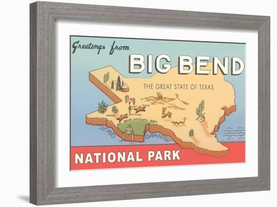 Greetings from Big Bend National Park-null-Framed Art Print