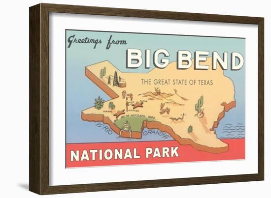 Greetings from Big Bend National Park-null-Framed Art Print