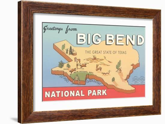 Greetings from Big Bend National Park-null-Framed Art Print