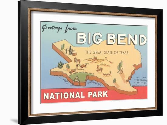 Greetings from Big Bend National Park-null-Framed Art Print