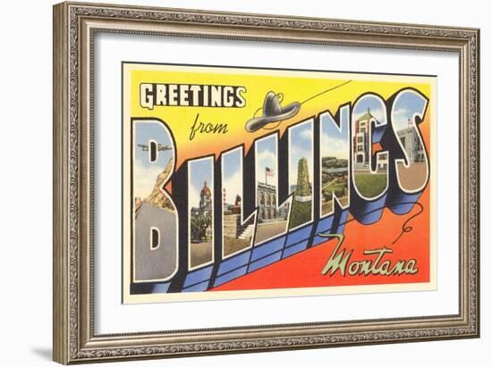 Greetings from Billings, Montana-null-Framed Art Print