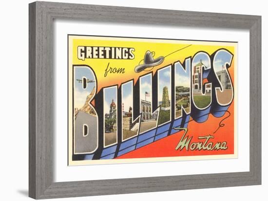 Greetings from Billings, Montana-null-Framed Art Print