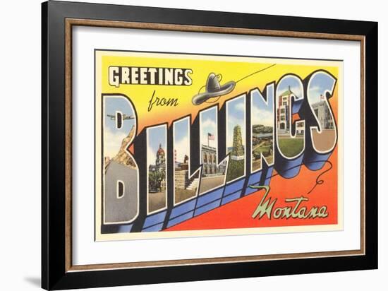 Greetings from Billings, Montana-null-Framed Art Print