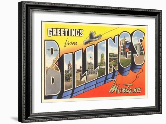 Greetings from Billings, Montana-null-Framed Art Print