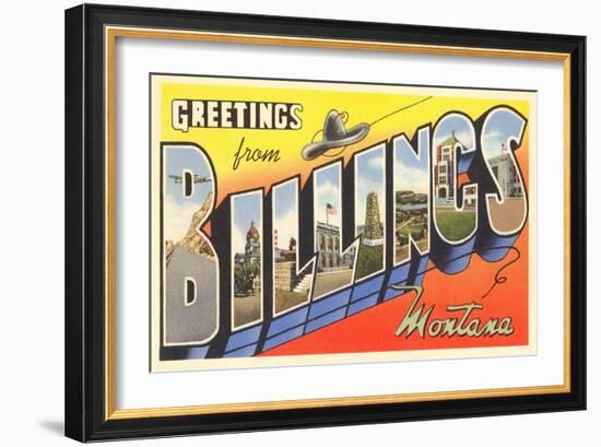 Greetings from Billings, Montana-null-Framed Art Print