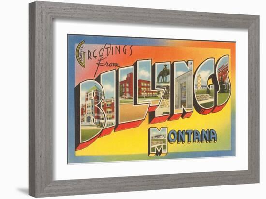 Greetings from Billings, Montana-null-Framed Art Print