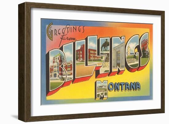 Greetings from Billings, Montana-null-Framed Art Print