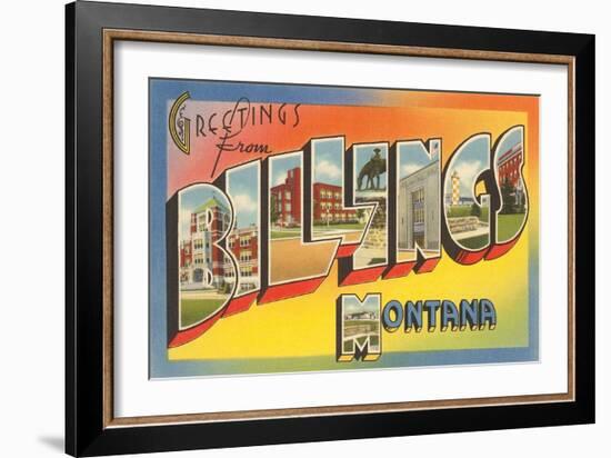 Greetings from Billings, Montana-null-Framed Art Print