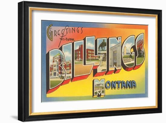 Greetings from Billings, Montana-null-Framed Art Print