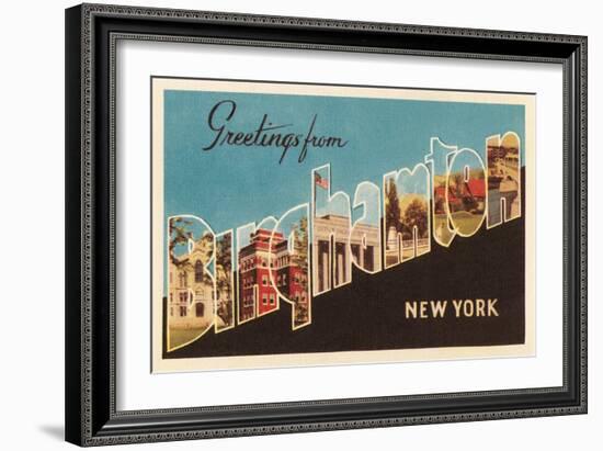 Greetings from Binghampton, New York-null-Framed Art Print