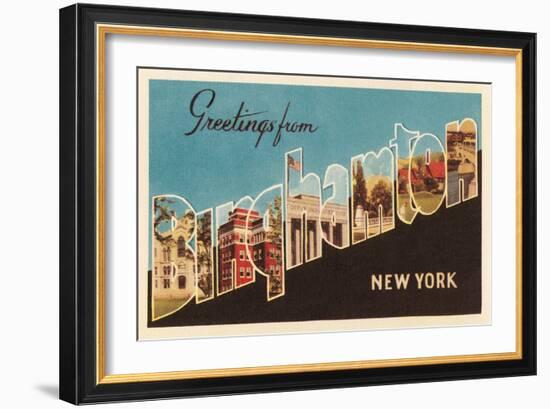 Greetings from Binghampton, New York-null-Framed Art Print