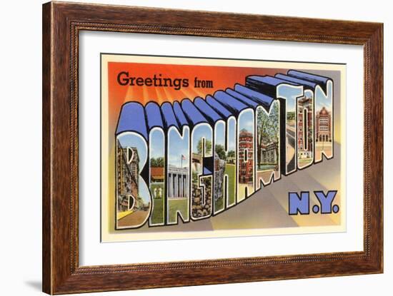 Greetings from Binghamton, New York-null-Framed Art Print